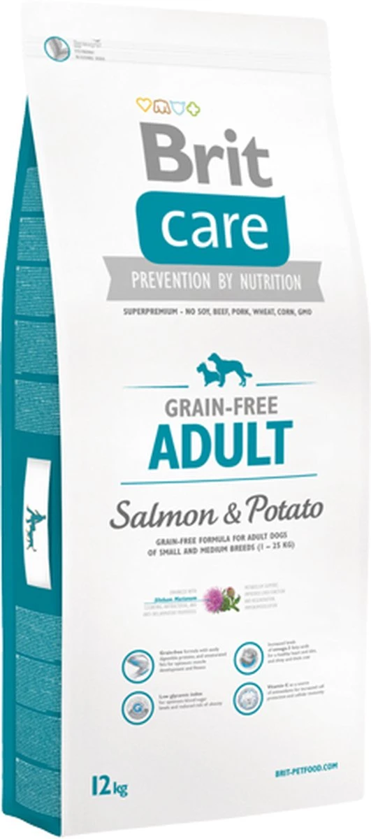 Brit Care Grain Free Adult Salmon & Potato 12 Kg - Hond 5 Brit Care Grain Free Adult Salmon & Potato 12 Kg - Hond - Afbeelding 5