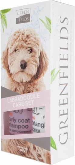 Greenfields Labradoodle Vacht Verzorgingsset - Shampoo En Anti-Klit Spray Voor Langharige Of Krullende Vacht -Honden Huis Winkel 545x1200