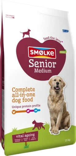 Smolke Senior Medium - Kip - Hondenvoer - 12 Kg -Honden Huis Winkel 583x1200