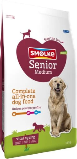 Smolke Senior Medium - Kip - Hondenvoer - 12 Kg -Honden Huis Winkel 585x1200