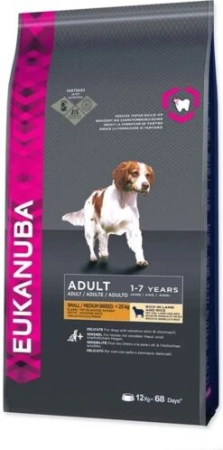 Eukanuba Dog Adult Small/Medium Breed Lamb / Rice - 12 KG -Honden Huis Winkel 595x1200 2