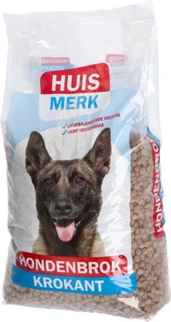 Merkloos Huismerk Hondenbrokken Krokant Adult -Honden Huis Winkel 639x1200
