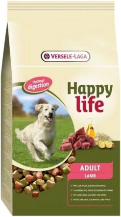 VERSELE-LAGA Happy Life Adult Lam Digestion - Hondenvoer - 15 Kg -Honden Huis Winkel 669x1200