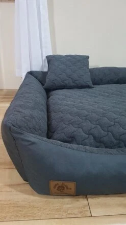 Merkloos XXL Hondenbed Van Kunstleer - Hondenkussen Hondensofa Kattenbed Hondenkorf - Waterdicht - ZWART -Honden Huis Winkel 674x1200 1