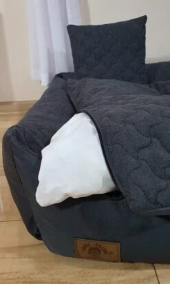 Merkloos XXL Hondenbed Van Kunstleer - Hondenkussen Hondensofa Kattenbed Hondenkorf - Waterdicht - ZWART -Honden Huis Winkel 720x1200 4