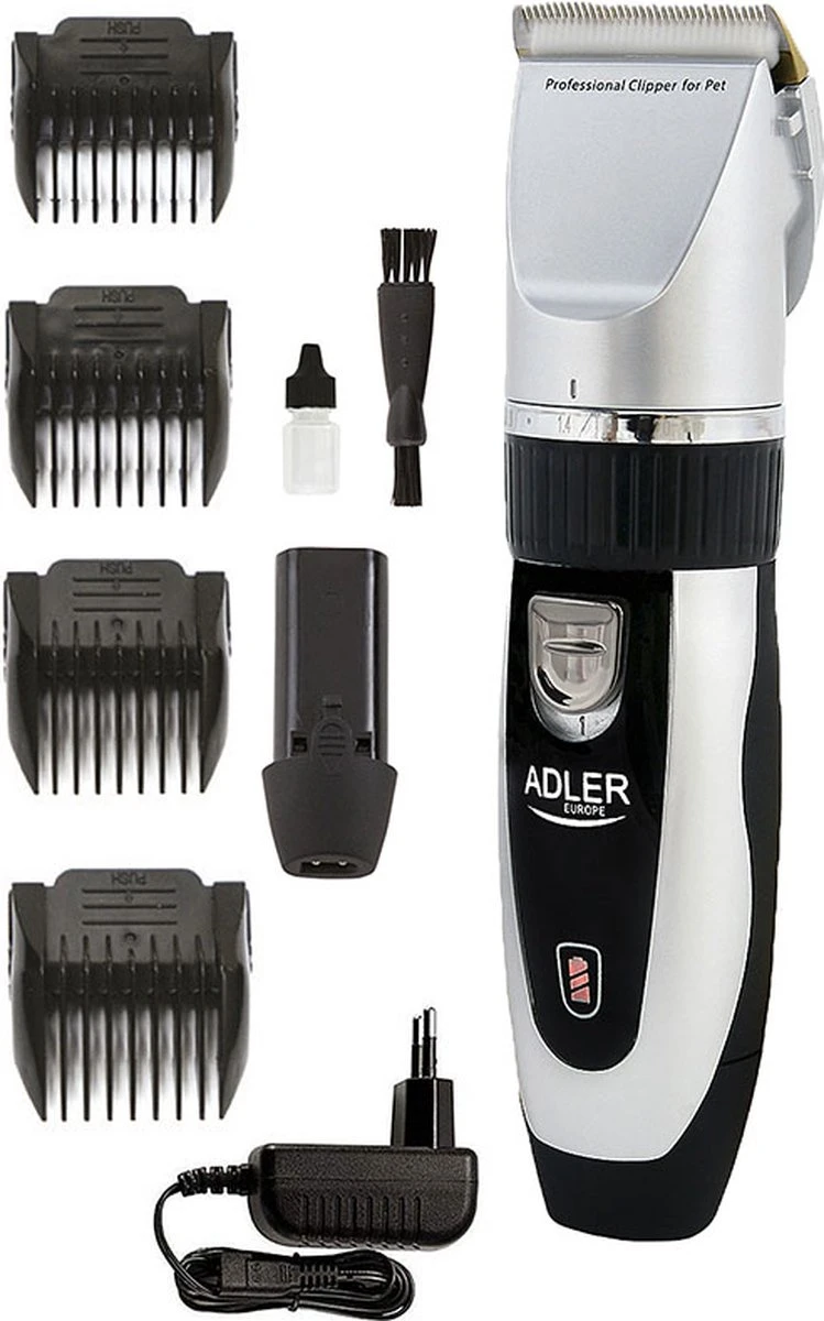 Adler AD 2823 Dierentondeuse Met Stille Motor - 4 Opzetstukken 1 Adler AD 2823 Dierentondeuse Met Stille Motor - 4 Opzetstukken