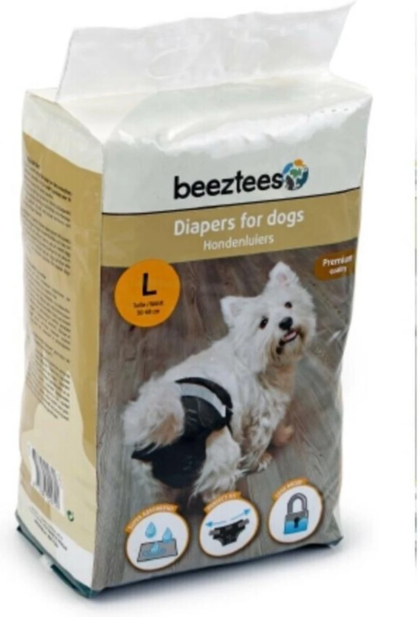 Beeztees - Hondenluier - Zwart - L - 10ST 1 Beeztees - Hondenluier - Zwart - L - 10ST