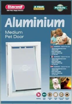 Staywell 620 Hondenluik - Aluminium - Wit -Honden Huis Winkel 839x1200