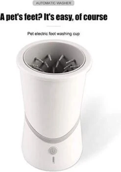 Merkloos Elektrische Hondenpootreiniger Draagbare Pet Voetenreinigingsborstel Zuigerkom Hondenvoetenreiniger Wasmachine Zachte Siliconenborstels Voor Modderige Poten Oplaadbare USB -Honden Huis Winkel 846x1200
