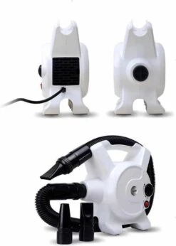 Hondenfohn - Waterblazer Met Draaiknop - 2400W Vermogen Met Warme En Koude Stand - Wit -Honden Huis Winkel 856x1200