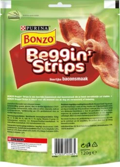 Bonzo Beggin' Strips - Hondensnacks Bacon - 6 X 120g -Honden Huis Winkel 859x1200 2