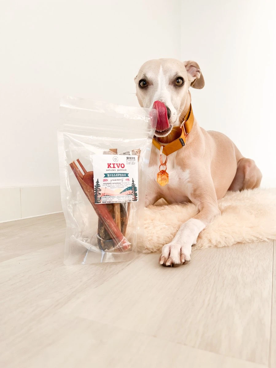 Kivo Petfood Hondensnack Bullepees Verpakt Per 5 Stuks - Graanvrij En Glutenvrij 2 Kivo Petfood Hondensnack Bullepees Verpakt Per 5 Stuks - Graanvrij En Glutenvrij - Afbeelding 2