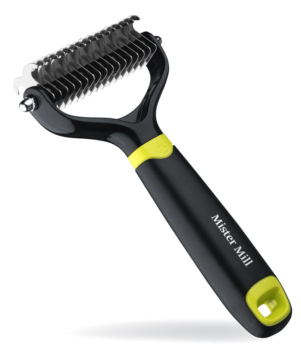Mister Mill 2 Zijdige Ondervacht Kam Plus Slicker Borstel - Honden/Katten Kam - Voordeel Set 14 Mister Mill 2 Zijdige Ondervacht Kam Plus Slicker Borstel - Honden/Katten Kam - Voordeel Set - Afbeelding 14
