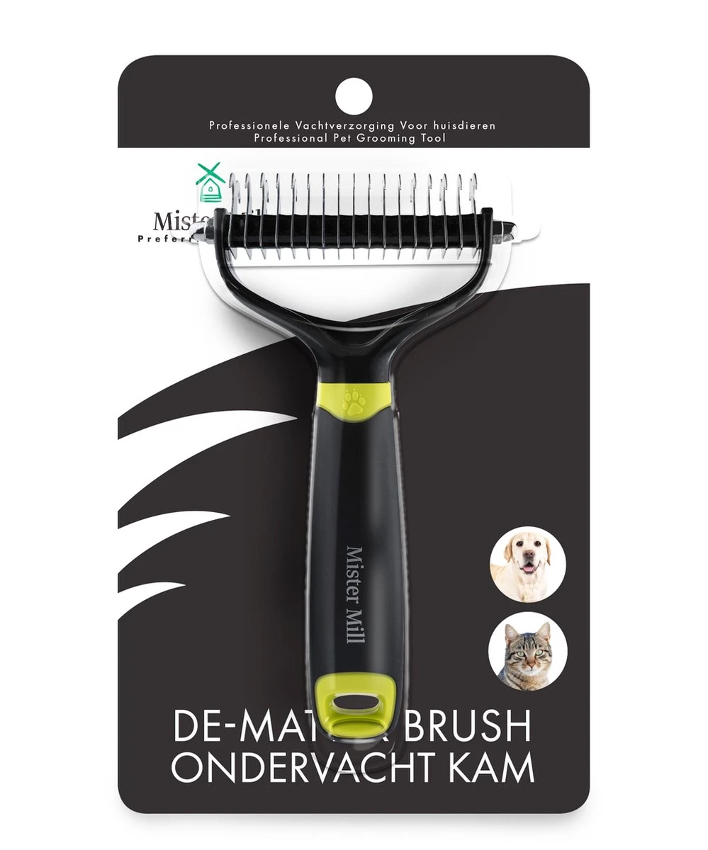 Mister Mill 2 Zijdige Ondervacht Kam Plus Slicker Borstel - Honden/Katten Kam - Voordeel Set 9 Mister Mill 2 Zijdige Ondervacht Kam Plus Slicker Borstel - Honden/Katten Kam - Voordeel Set - Afbeelding 9